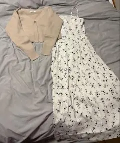 花柄キャミワンピースとカーディガンセット　福袋