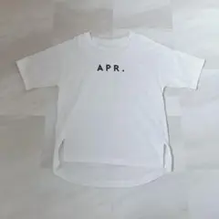 グローバルワーク リッチクリーンプリントTシャツ ロゴ ホワイト M Tシャツ