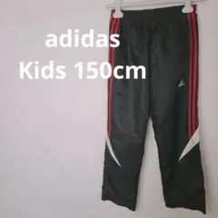 adidas　climaproof　裏起毛ジャージ下　キッズ ブラック/レッド