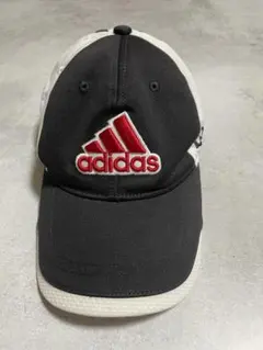 adidas アディダス ロゴ入りキャップ ブラック×ホワイト K3