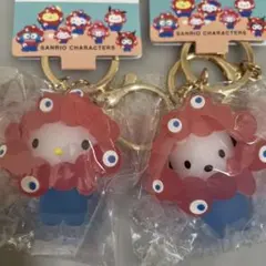 万博　 サンリオ クリア ミャクミャク キーホルダーキティ&ポチャッコ