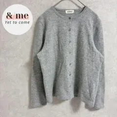 RAMUZ 日本製　ニットカーディガン　羽織り　ウール　アンゴラ混　グレー