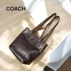 COACHオールドコーチ　グラブタンレザー　ショルダーバッグ【USED】ブラウン