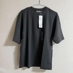 ユニクロ UNIQLO エアリズムコットンオーバーサイズTシャツ(5分袖)グレー