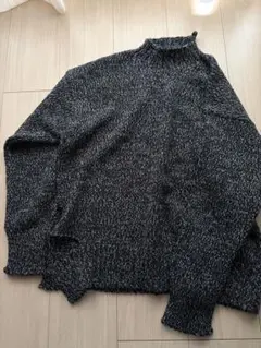 ZARA デザインニット　黒系　ミックスニット　ザラ　M