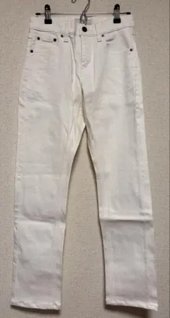 ユニクロ＋J ホワイトデニム スリムフィット