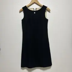 courrèges 21 ブラック ノースリーブワンピース 38
