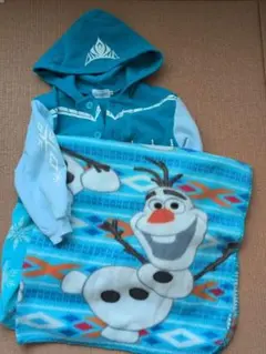 エルサ　パジャマ　コスチューム　ディズニー　オラフ フリース　毛布　ブランケット