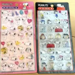 PEANUTS スヌーピー 3D SEAL ボンボンドロップシール 2枚セット