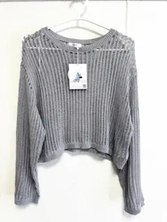 ニットプルオーバー ラメシアー(Mサイズ）