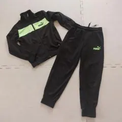 PUMA ジャージセット 黒/緑 アジアサイズ140