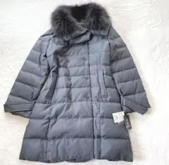 最終お値下げ！未使用品　ナノユニバース西川ダウンロングコート　グレー　L