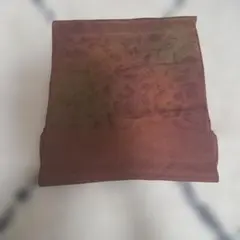 ブラウン系葉模様帯揚げ