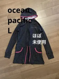 【Ocean Pacific】Lサイズ フード付き ラッシュガード ドット水着
