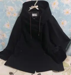 soeur7 スール ヤマダヤ 袖口ファー切り替えフード付きハーフコート