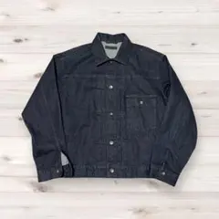 美品 UNIQLO ユニクロ 1st デニムジャケット Gジャン L 濃紺