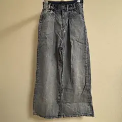 JEANASIS タックワイドデニムパンツ ネイビー系 Sサイズ