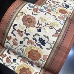 10-78 袋帯 美品 正絹 着物 刺繍