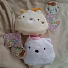 すみっコぐらし ループつきタオル ねこ しろくま