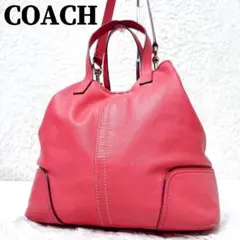 COACH Pink Leather 2way Tote Bag Y2Kのサムネイル