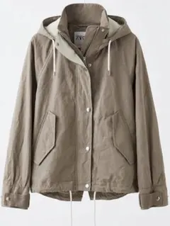 ZARA マウンテンパーカー XL ベージュ系 - メルカリ