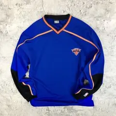 NBA ニューヨーク・ニックス 長袖シューティングシャツ 韓国製 古着 刺繍ロゴ