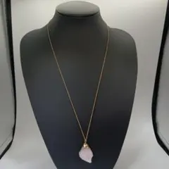 1-1710【美品】天然クリスタルストーン ネックレス ペンダント レディース