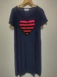 SONIA BY SONIA RYKIEL 半袖コットンワンピース ハート装飾のサムネイル