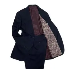 極美品✨ポールスミス 紺 スーツ 花柄裏地 3ピース セットアップ2B 現行 M PaulSmith ポールスミス 裏地花柄セットアップスーツ