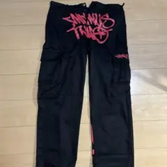 MINUS TWO カーゴパンツ ブラック/ピンク