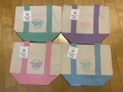 TRADER JOE'S ミニパステルトートバッグ4色セット