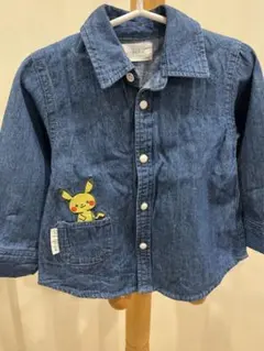 モンポケ　上着　デニム素材【美品】