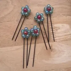 花型髪飾り ヘアピン　5本セット