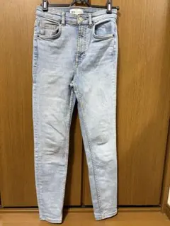 ZARA ハイウエスト スキニーデニムライトブルー34インチ