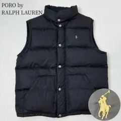 ✨希少サイズ✨　ポロバイラルフローレン　ダウンベスト　ポニー　ブラック　XL