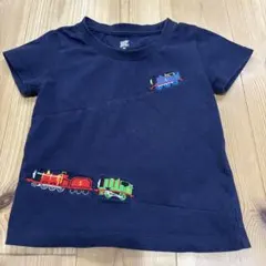 ネイビー トーマス　刺繍 Tシャツ 80