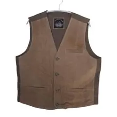 k*m様 ユーロ 本革スウェードレザーベスト バックベルト 内ポケット ベージュ