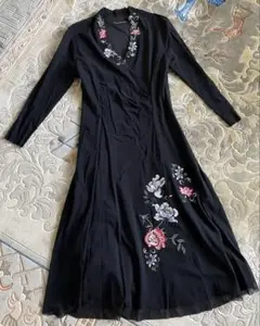 美品◆ロングワンピース　VIVIENNE TAM ✨未使用級✨ヴィヴィアンタム 龍×雲 総柄 パワーネット ロング