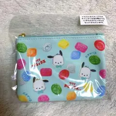 ポチャッコ　ポーチ　郵便局　サクマドロップス　キャンディ　水色　サンリオ　飴