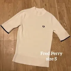 Fred Perry フレッドペリー 半袖ニットTシャツ　Sサイズ