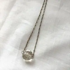 ヴィンテージ クリスタルガラスのネックレス