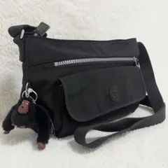 Kipling キプリング ナイロン ショルダーバッグ モンキーチャーム付き