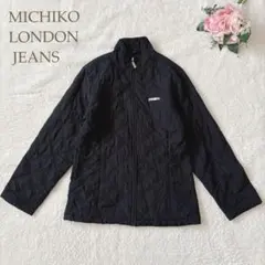 ミチコロンドンジーンズ　キルティングジャケット　中綿ブルゾン　ブラック M