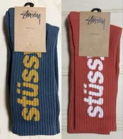 二足セット stussy ステューシー ソックス 靴下 メンズ