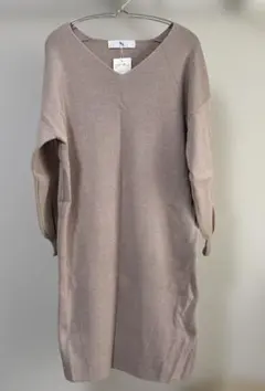 【未使用】N . ピンクベージュ　ニットワンピース