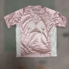 美品　ピンク　リボン　Tシャツ　y2k サテン　レースのサムネイル