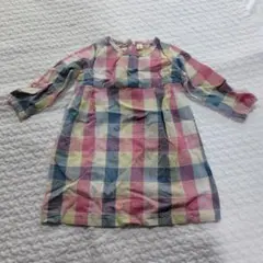 マルチカラー ギンガムチェック ワンピース