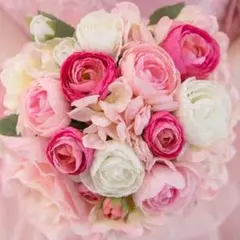 ウエディングブーケ　ブートニア♡ピンク　美品