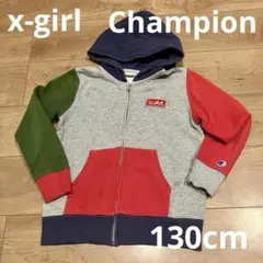 x-girl Championフルジップフーディ パーカー 130cm