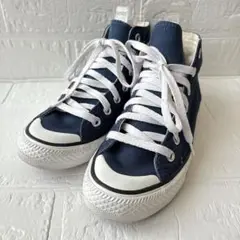 【美品】CONVERSE コンバース ネイビー ハイカット 23.5cm